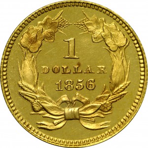 HBCC #1006 – 1856 Type III Indian Gold Dollar – Reverse