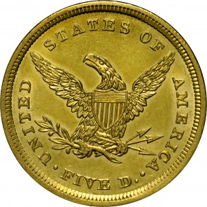 HBCC #1021 – 1839 Liberty Half Eagle – Reverse