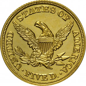 HBCC #1023 – 1857 Liberty Half Eagle – Reverse