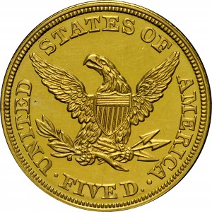 HBCC #1024 – 1863 Liberty Half Eagle – Reverse