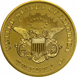 HBCC #1036 – 1860 Liberty Double Eagle – Reverse