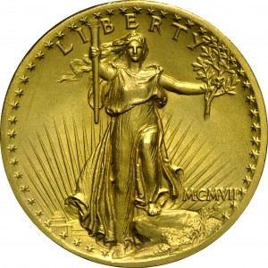 HBCC #1041 – 1907 HR Saint-Gaudens Double Eagle – Obverse