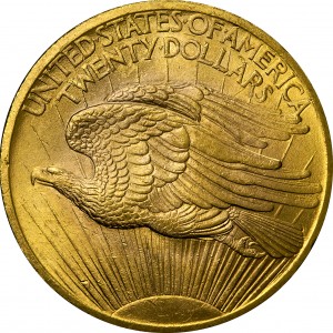 HBCC #1043 – 1907 Saint-Gaudens Double Eagle – Reverse