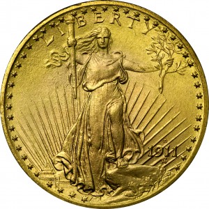 HBCC #1044 – 1911-D Saint-Gaudens Double Eagle – Obverse