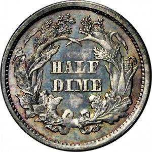 HBCC #6040 – 1860 Half Dime – Reverse