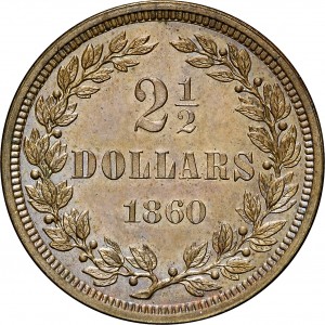 HBCC #6041 – 1857/60 Quarter Eagle – Reverse