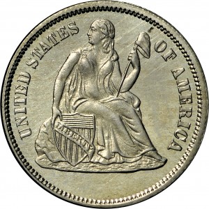 HBCC #6051 – 1863 Ten Cents – Obverse