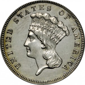 HBCC #6066 – 1867 Three Dollars – Obverse
