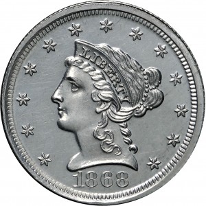 HBCC #6071 – 1868 Quarter Eagle – Obverse
