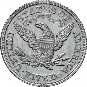 HBCC #6073 – 1868 Half Eagle – Reverse