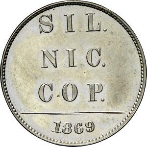 HBCC #6077 – 1869 Ten Cents – Reverse