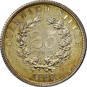 HBCC #6079 – 1869 Quarter Dollar – Reverse