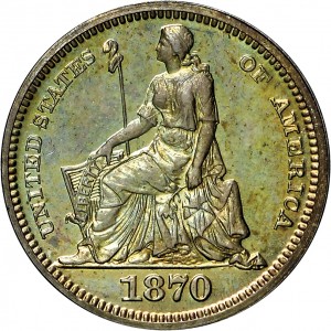 HBCC #6081 – 1870 Three-cent – Obverse