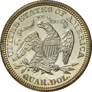 HBCC #6084 – 1870 Quarter Dollar – Reverse