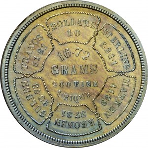 HBCC #6116 – 1874 International Ten-Dollar – Reverse