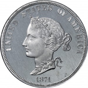 HBCC #6117 – 1874 International Ten-Dollar – Obverse