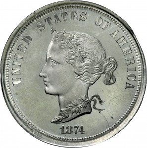 HBCC #6118 – 1874 International Ten-Dollar – Obverse
