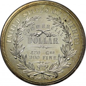 HBCC #6123 – 1875 Commercial Dollar – Reverse