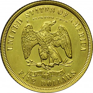 HBCC #6125 – 1875 Half Eagle – Reverse