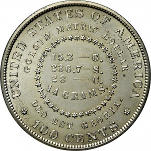 HBCC #6154 – 1879 Metric Dollar – Reverse